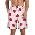 thumbnail image 1 of Naloa Strawberry Men's Beach Shorts, Surfing shorts, Swim trunks, Quick Dry Swim Trunks for Surfing Beach Fun - Small, 1 of 9