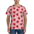 thumbnail image 1 of Naloa Strawberry Men's T-Shirt Sport T-shirt Men's Basic Tee Casual Men's Shirt, Round Neck, Short Sleeves - Large, 1 of 5