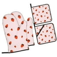 thumbnail image 1 of Naloa Strawberry Oven Mitts and Pot Holders 4 pcs Set, Cooking Baking Grilling Kitchen Oven Glove for Cooking, 1 of 6