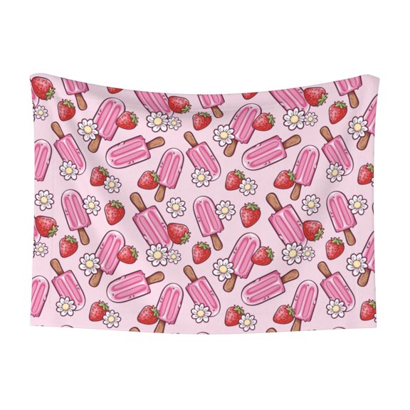 Naloa Strawberry Popsicle Dog Blanket, 3 Sizes Cat Blanket for Indoor Cats Large Medium Small Dog Gifts-Medium