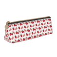 thumbnail image 1 of Naloa Strawberry Print Leather Pencil Case - Portable Big Capacity Pencil Pouch Organizer Bag Stationery Bag for Work & Office Pencil Pen Case, 1 of 5