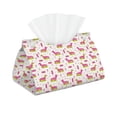 thumbnail image 1 of Naloa Strawberry Print Leather Tissue Box Cover Rectangle | Long Tissue Box Cover | Tissue Box Holder | Tissue Holder for Bathroom, 1 of 9