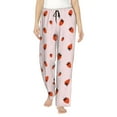 thumbnail image 1 of Naloa Strawberry Print Women’s Ultra-Soft Comfy Pajama Lounge Pants with Pockets & Drawstring, 1 of 8