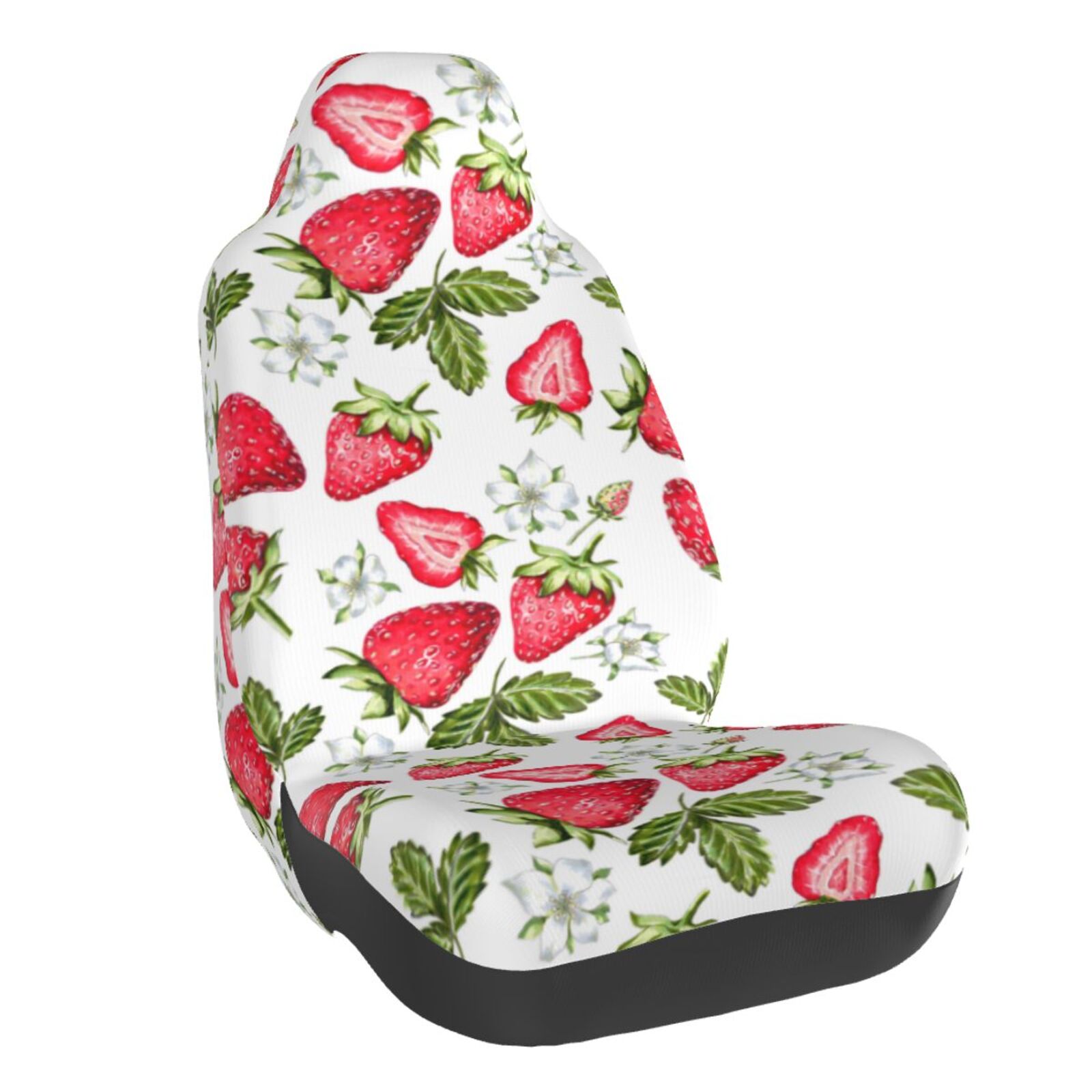 Naloa Strawberry1 Car Seat Covers Universal Front Seat Coves for Car Accessories ,Padded Car Covers for Automotive, SUV, Truck, and Van