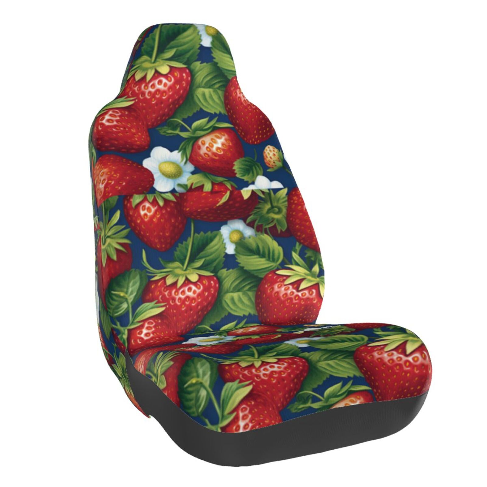 Naloa Strawberry2 Car Seat Covers Universal Front Seat Coves for Car Accessories ,Padded Car Covers for Automotive, SUV, Truck, and Van