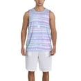thumbnail image 1 of Naloa Striped Gradient Basketball Jersey Reversible Men's Mesh Athletic Sports Shirts Training Practice S-4XLSmall, 1 of 6