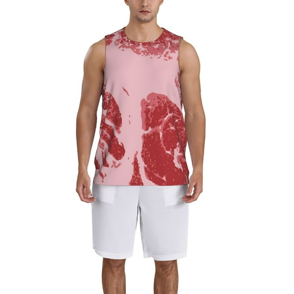 Naloa Striped Meat Basketball Jersey Reversible Men's Mesh Athletic Sports Shirts Training Practice S-4XLLarge