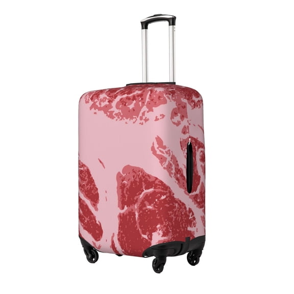 Naloa Striped Meat Elastic Suitcase Protector, Travel Suitcase Protector Cover Fits 18-32in Suitcase(No luggage included)-Small