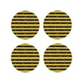 thumbnail image 1 of Naloa Striped With Bees Leather Coasters for Drinks, Durable Drink Coasters 4 Set for Tabletop Protection, Luxurious Home Décor and Housewarming Gift ( {designName})Round Shape, 1 of 1
