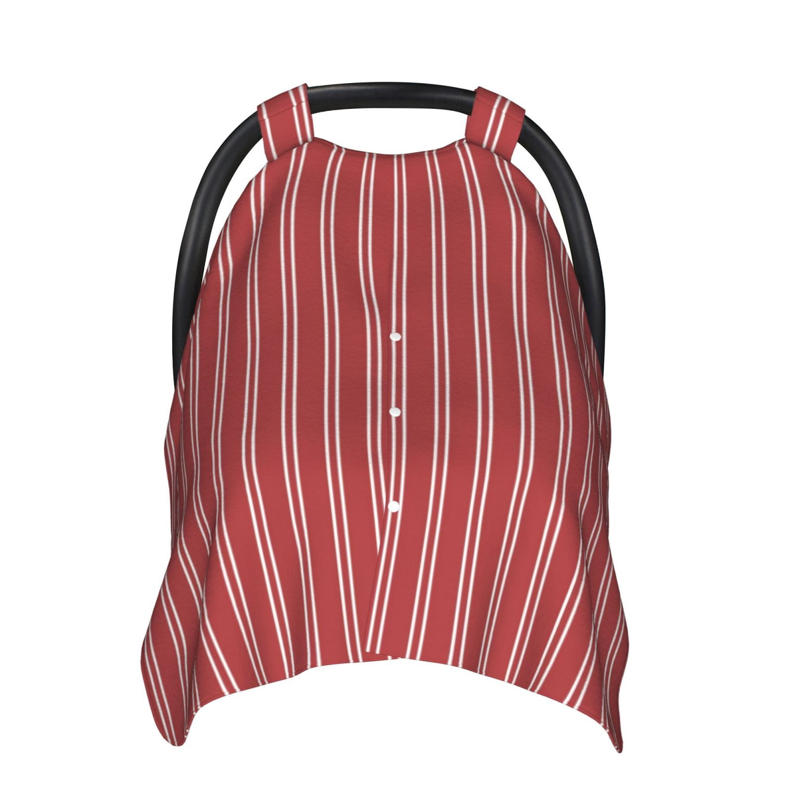 Naloa Stripes Red White Baby Car Seat Cover, Breathable Baby Carrier Cover, Multiuse Baby Carrier Cover & Nursing Breastfeeding Cover