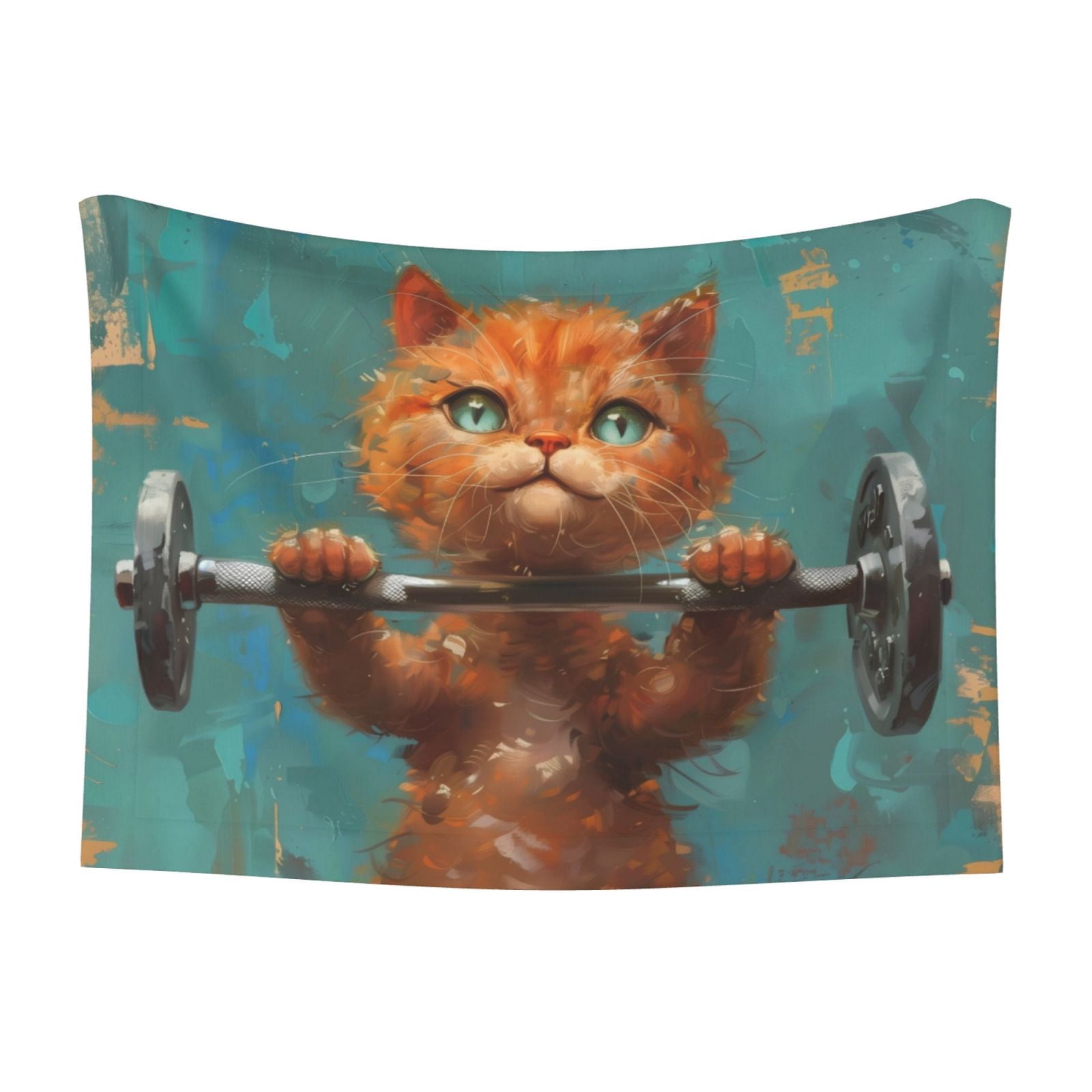 Naloa Strong Kitten Lifting Weights Dog Blanket, 3 Sizes Cat Blanket for Indoor Cats Large Medium Small Dog Gifts-Large