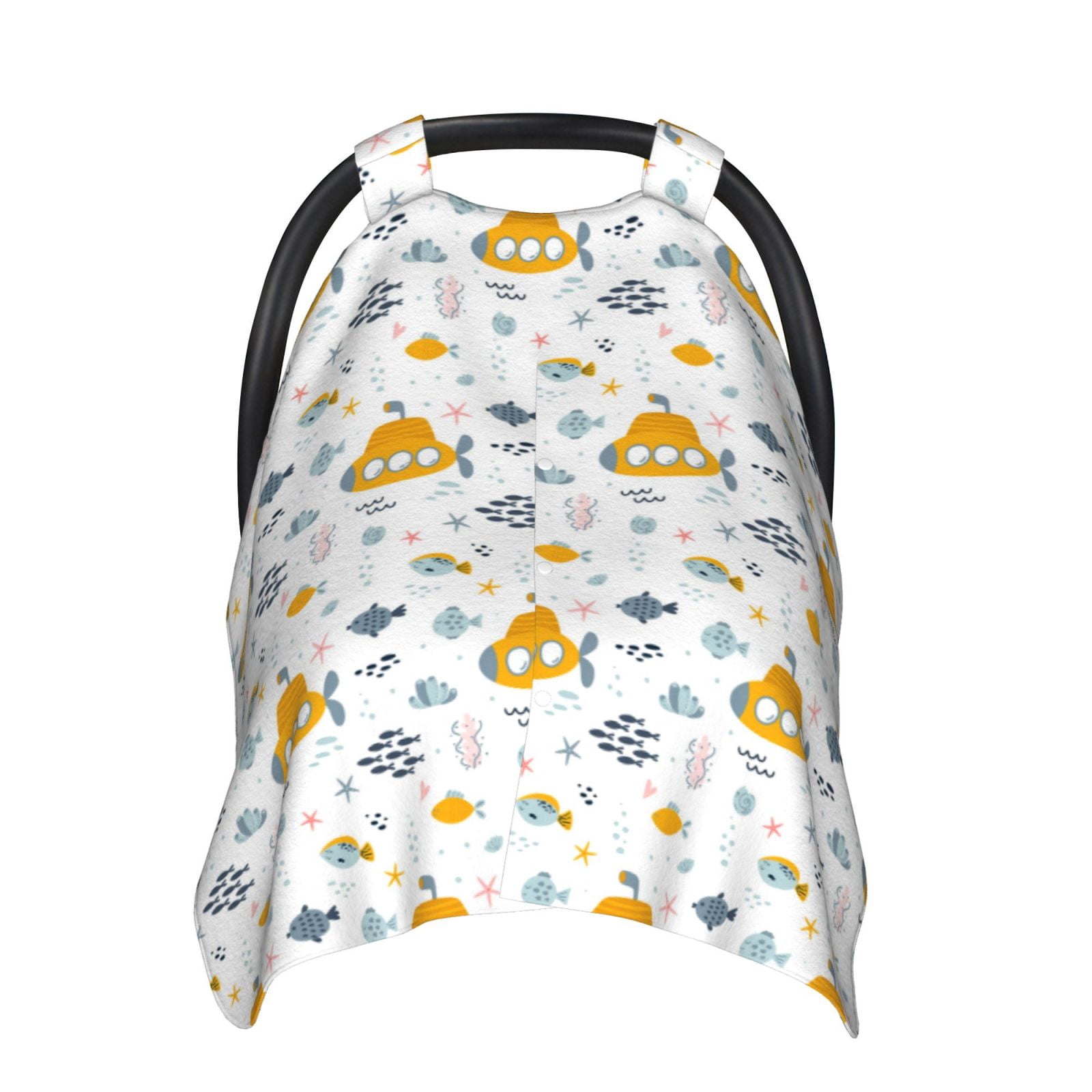 Naloa Submarine Ship Baby Car Seat Cover, Breathable Baby Carrier Cover, Multiuse Baby Carrier Cover & Nursing Breastfeeding Cover
