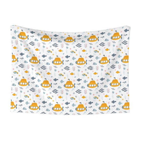 Naloa Submarine Ship Dog Blanket, 3 Sizes Cat Blanket for Indoor Cats Large Medium Small Dog Gifts-Small