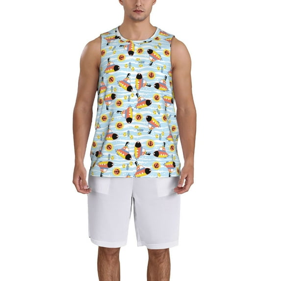 Naloa Submarine With Fishes Undersea Basketball Jersey Reversible Men's Mesh Athletic Sports Shirts Training Practice S-4XL4X-Large