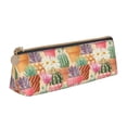 thumbnail image 1 of Naloa Succulent And Cactus Print Leather Pencil Case - Portable Big Capacity Pencil Pouch Organizer Bag Stationery Bag for Work & Office Pencil Pen Case, 1 of 5
