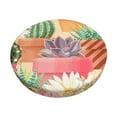 thumbnail image 1 of Naloa Succulent And Cactus Round Bar Stool Cushion Cover 12-14 inch, Fits Kitchen, Office, Restaurant Chairs - 13 inch, 1 of 7