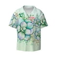thumbnail image 1 of Naloa Succulent Men's Loose Fit Cuban Collar Short-Sleeve Shirt with Button-down and Chest Pocket for Everyday Wear Outings - X-Large, 1 of 7
