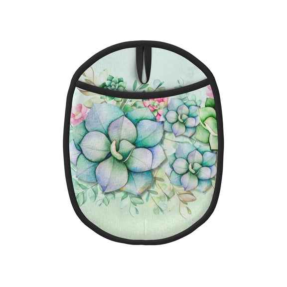 Naloa Succulent Silicone Pot Holders, Oven Mitts Heat Resistant Hot Pads, Non Slip Pot Holder for Kitchen Baking and Cooking 9.4 x 7.5 Inches