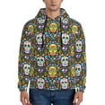 thumbnail image 1 of Naloa Sugar Skulls Men's Casual Hooded Collar Drawstring Hoodies Pullover Sweatshirts Casual Long Sleeve Shirts-XX-Large, 1 of 7