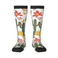 thumbnail image 1 of Naloa Summer Cactus With Blooming Thigh High Socks Extra Long Stretchy Sock Women Over Knee High Opaque Stocking Daily Wear, 1 of 6