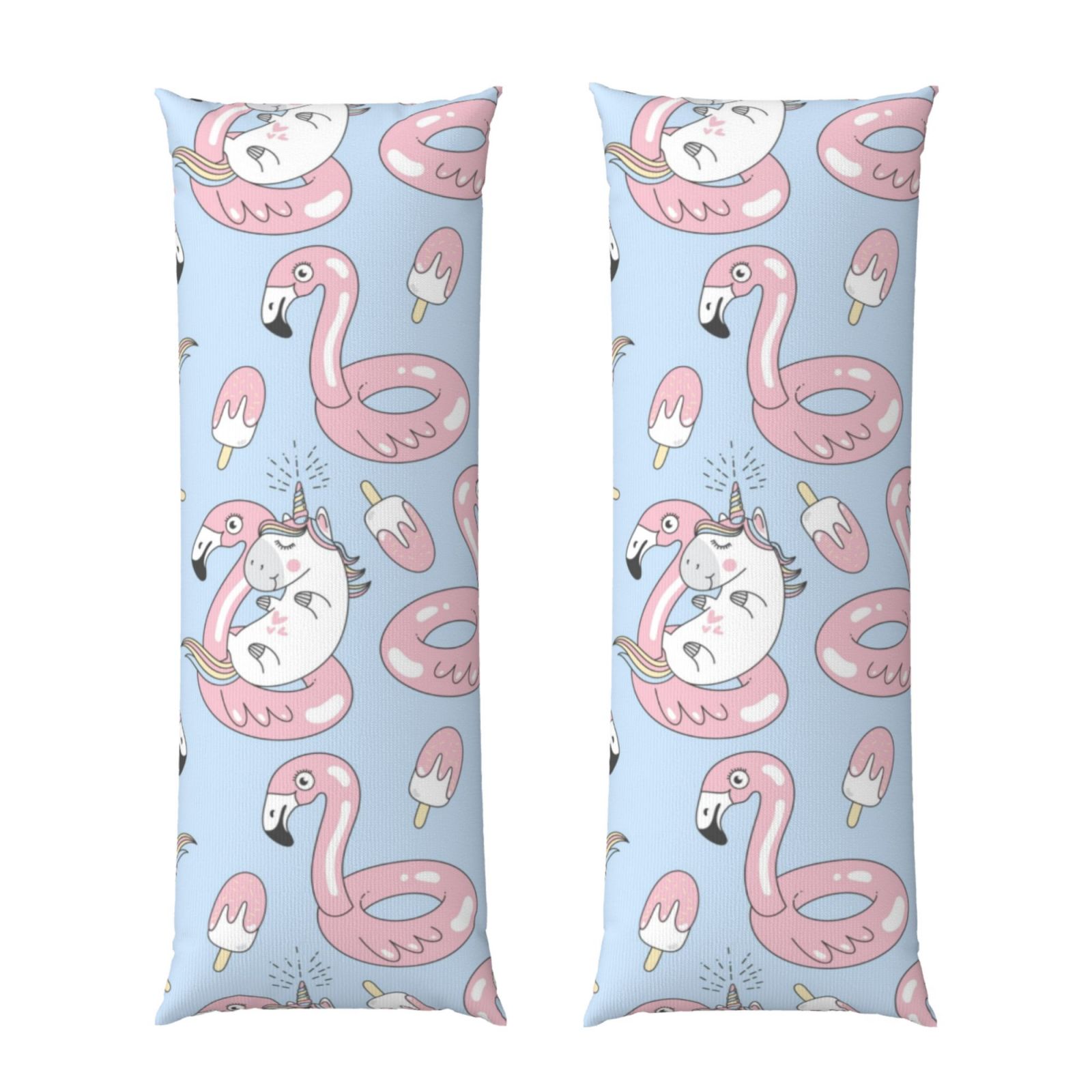 Naloa Summer Cute Unicorns Super Soft 20x60 Body Pillow Case,Long Side Hidden Zipper（PILLOWS ARE NOT INCLUDED）