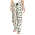 thumbnail image 1 of Naloa Summer Dinosaur Print Women’s Ultra-Soft Comfy Pajama Lounge Pants with Pockets & Drawstring, 1 of 8