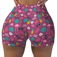 thumbnail image 1 of Naloa Summer Flamingo Biker Shorts for Women Seamless Scrunch Short Women’s Yoga Shorts for Gym Running Sport Shorts - XX-Large, 1 of 9