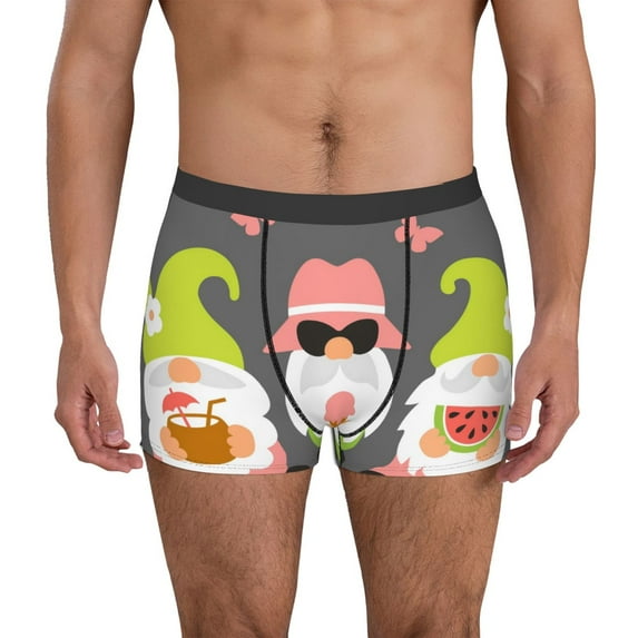 Naloa Summer Gnome 1 Mens Underwear - Boxers for Men, Mens Boxer Briefs, Classic Briefs for Men-X-Large