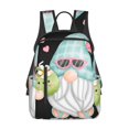 thumbnail image 1 of Naloa Summer Gnome,Cute Gnome Print Lightweight DayBackpack Suitable for school, work, shopping, travel, etc., 1 of 5