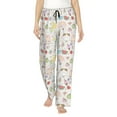 thumbnail image 1 of Naloa Summer Rabbit Print Women’s Ultra-Soft Comfy Pajama Lounge Pants with Pockets & Drawstring, 1 of 8