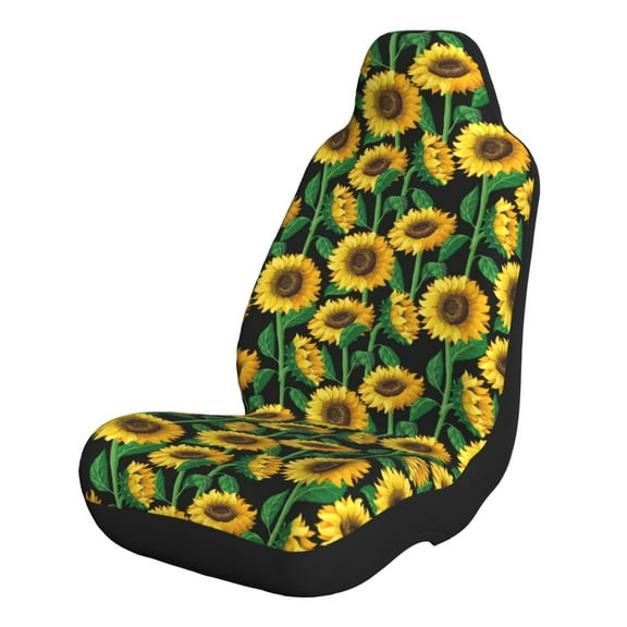 Naloa Sunflower 1 Car Seat Covers 2PCs Front Car Seat Covers Universal fit for Most Cars SUVs and Trucks - 1