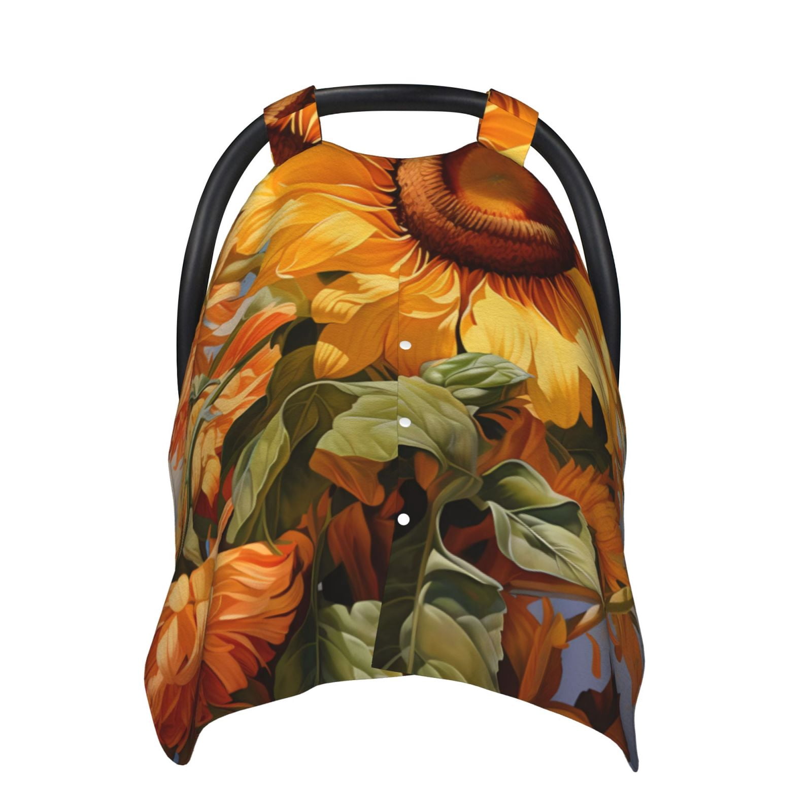 Naloa Sunflower Blue Sky Baby Car Seat Cover, Breathable Baby Carrier Cover, Multiuse Baby Carrier Cover & Nursing Breastfeeding Cover