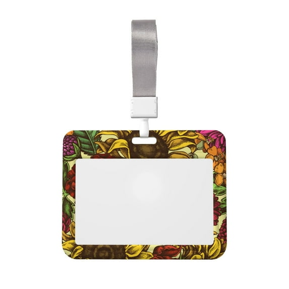 Naloa Sunflower Card Badge Holder Work Badge Sleeve for Office, School, Factory, ID Credit Cards, Driver Licenses and Passes