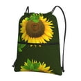 thumbnail image 1 of Naloa Sunflower3 Drawstring Backpack String Bag Cinch Water Resistant for Gym Shopping Sport Yoga, 1 of 6