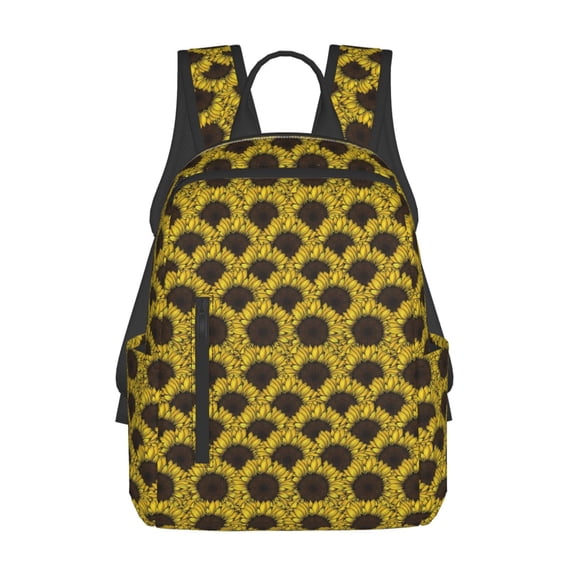 Naloa Sunflowers 3 Print Lightweight DayBackpack Suitable for school, work, shopping, travel, etc.