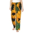 thumbnail image 1 of Naloa Sunflowers 7 Print Women’s Ultra-Soft Comfy Pajama Lounge Pants with Pockets & Drawstring, 1 of 8