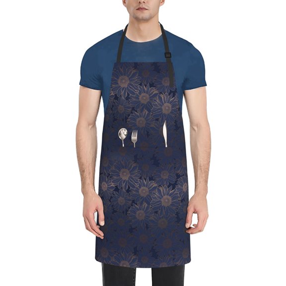 Naloa Sunflowers Apron Kitchen Aprons with Pockets for Women Men Chef