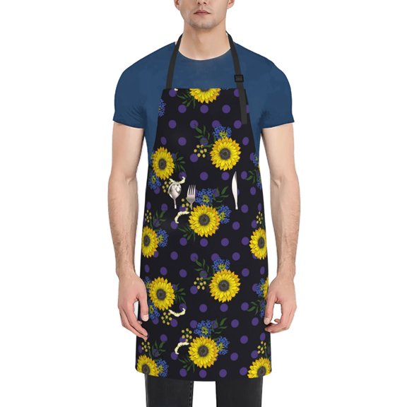 Naloa Sunflowers Apron Kitchen Aprons with Pockets for Women Men Chef