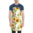thumbnail image 1 of Naloa Sunflowers Apron Kitchen Aprons with Pockets for Women Men Chef, 1 of 8