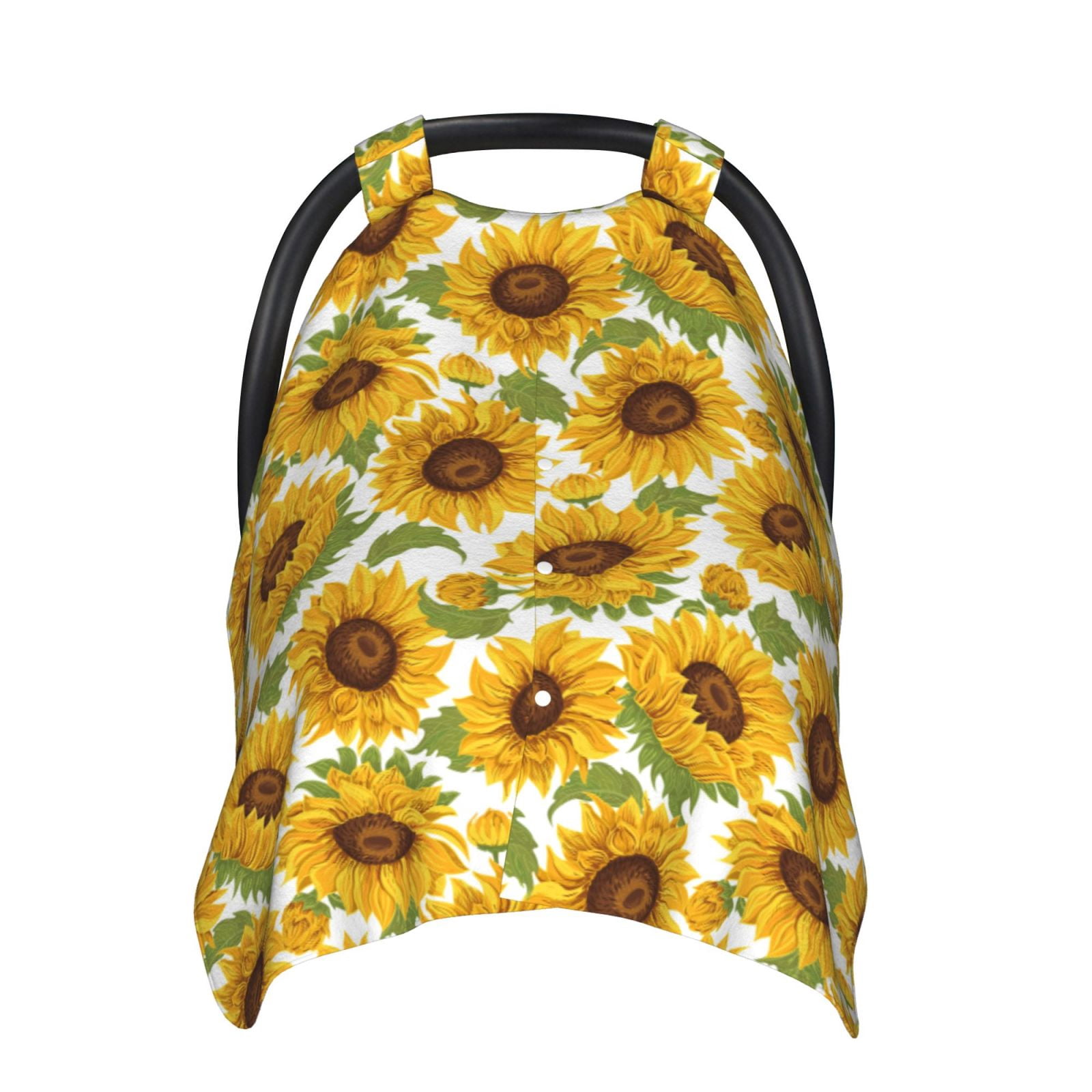 Naloa Sunflowers Baby Car Seat Cover, Breathable Baby Carrier Cover, Multiuse Baby Carrier Cover & Nursing Breastfeeding Cover
