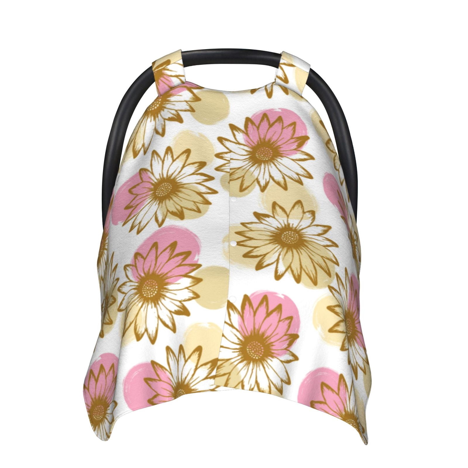 Naloa Sunflowers Baby Car Seat Cover, Breathable Baby Carrier Cover, Multiuse Baby Carrier Cover & Nursing Breastfeeding Cover