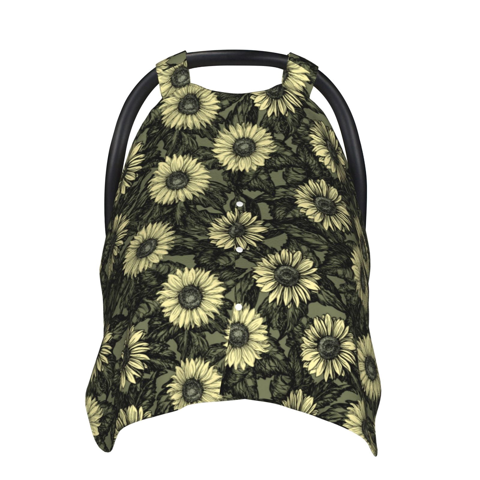 Naloa Sunflowers Baby Car Seat Cover, Breathable Baby Carrier Cover, Multiuse Baby Carrier Cover & Nursing Breastfeeding Cover