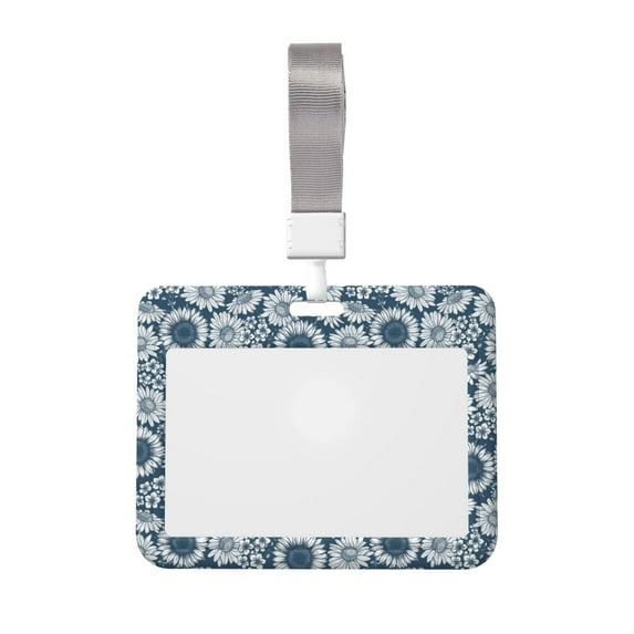 Naloa Sunflowers Card Badge Holder Work Badge Sleeve for Office, School, Factory, ID Credit Cards, Driver Licenses and Passes