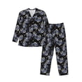 thumbnail image 1 of Naloa Sunflowers Men’s Pajamas Set - Long Sleeve Button Down Sleep Shirt and Pajama Bottoms Sleepwear Set-X-Large, 1 of 7