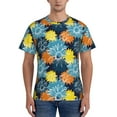 thumbnail image 1 of Naloa Sunflowers Men's T-Shirt Sport T-shirt Men's Basic Tee Casual Men's Shirt, Round Neck, Short Sleeves - Small, 1 of 5