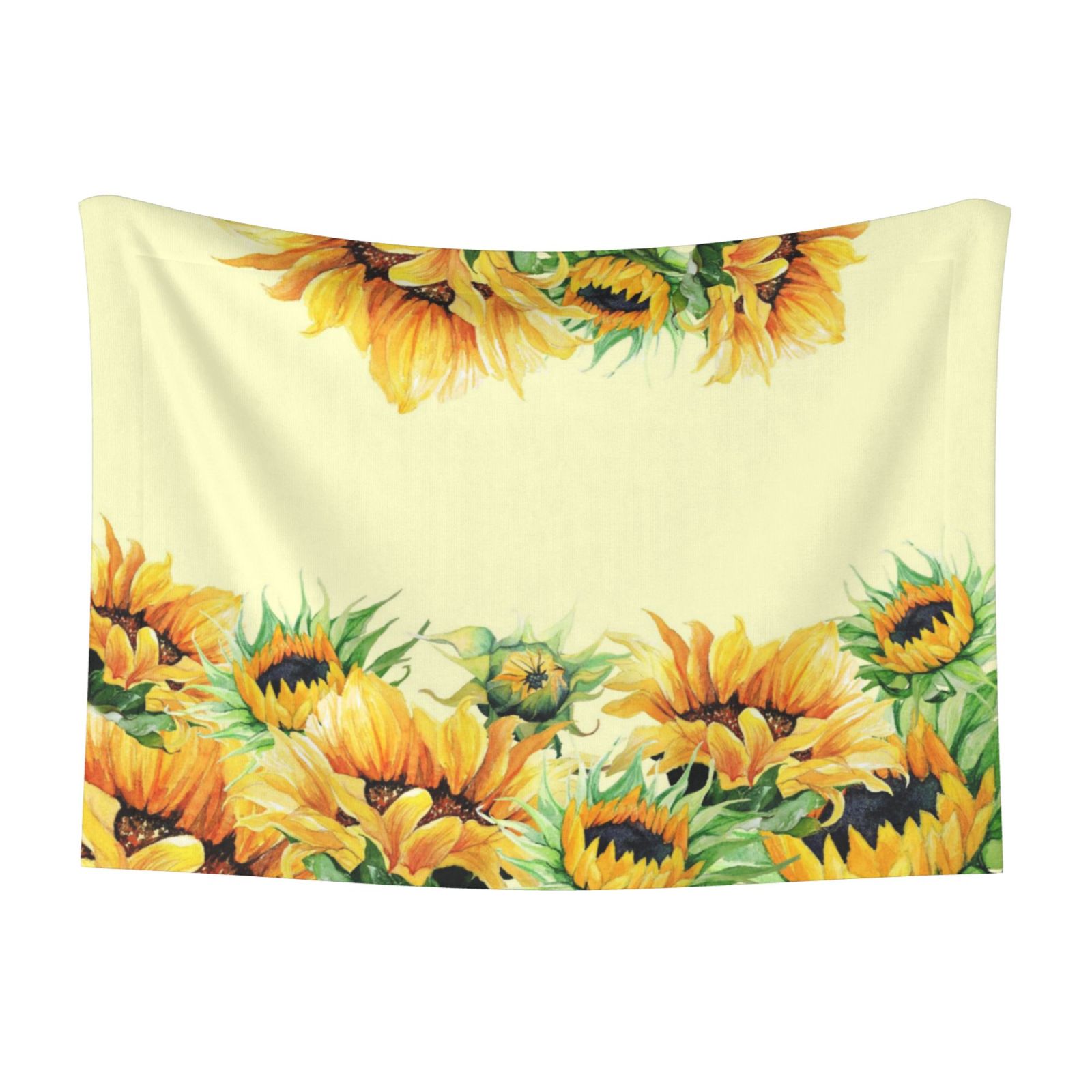 Naloa Sunflowers On A Yellow Background Dog Blanket, 3 Sizes Cat Blanket for Indoor Cats Large Medium Small Dog Gifts-Large