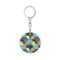 thumbnail image 1 of Naloa Sunflowers Print Round Keychain Keychain Key Ring, Key Tag, Key Chain Bulk for Gift Accessories (Round), 1 of 7
