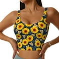 thumbnail image 1 of Naloa Sunflowers Sports Bras for Women, High Support Bra with Removable Pads, Comfortable - XX-Large, 1 of 9