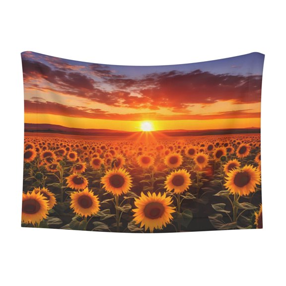 Naloa Sunset Golden Sunflower Field Dog Blanket, 3 Sizes Cat Blanket for Indoor Cats Large Medium Small Dog Gifts-Small