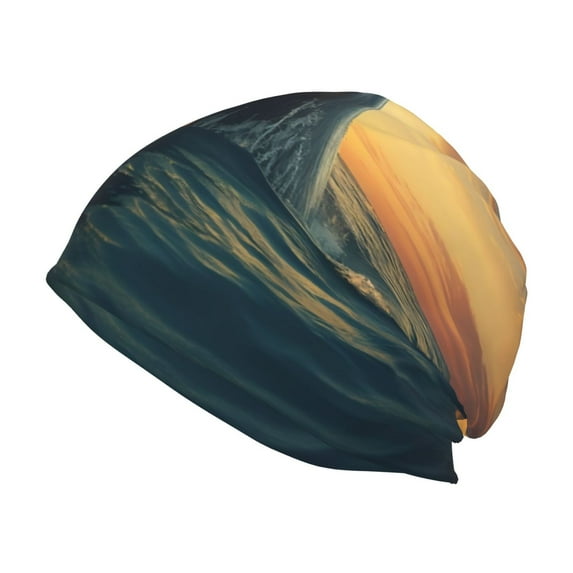 Naloa Sunset Ocean Whale Beanie for Men Women Knitted Unisex Winter Hat Beanies Cap Knit Cuffed Beanies Hats